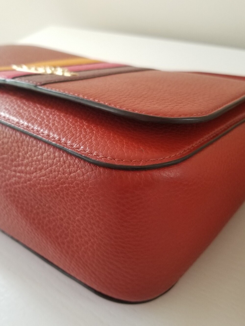 Coach Jes Messenger Bag Varsity Stripe Crossbody - Picture 9 of 15